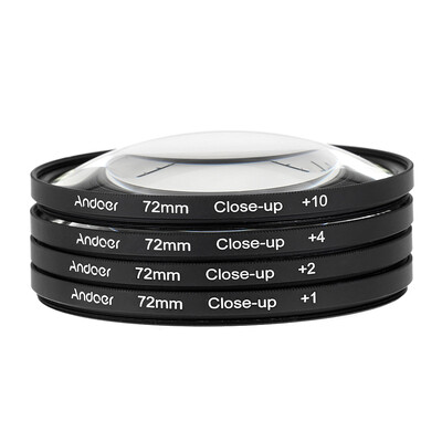 

Andoer 72mm Macro Close-Up Filter Set 1 2 4 10 with Pouch for Nikon Canon DSLRs