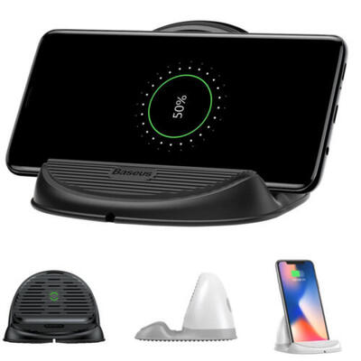 

10W Qi Wireless Charger For iPhone X 8 Silicone Wirless Charging Dock Station