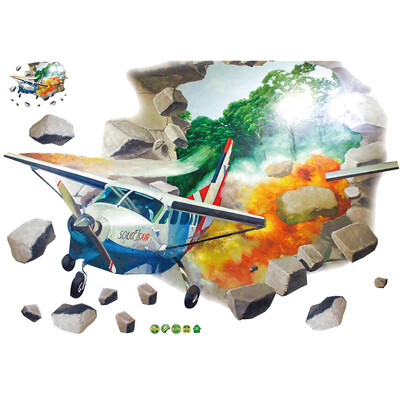 

〖Follure〗Creative 3D Aircraft Wall Sticker Family Sticker Mural Artist Home Decoration