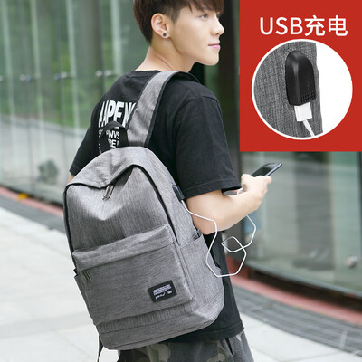 

Backpack womens double shoulder bag mens fashion casual university junior high school high school bag Han version of the origina
