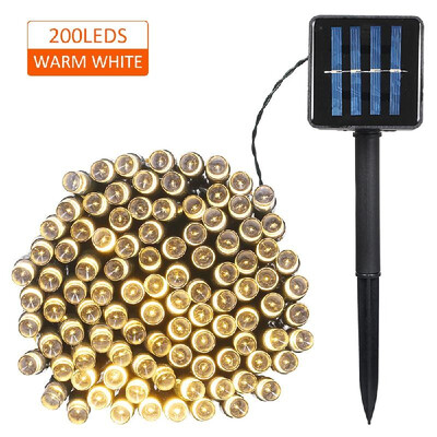 

Solar Powered String Light 100200 LEDs 2 Lighting Modes Christmas Lights IP65 Water-resistant Outdoor Hanging Fairy Lighting for