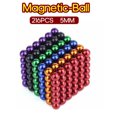 

216PCS Magnetic-Ball 5mm Building Toy Simple Design Office Adults Stress Relief Toys