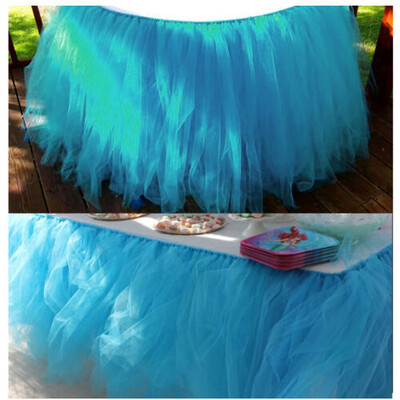 

TUTU Table Skirt For Wedding Birthday Baby Shower Tableware Decor Tulle