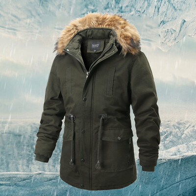 

Toponeto New Style For Men In Autumn And Winter Medium And Long Thicker Cotton Coat