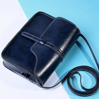 

Fashion Women Faux Leather Solid Color Crossbody Shoulder Bag Phone Key Pouch