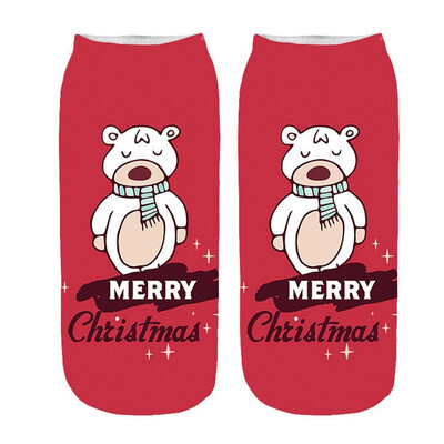 

Gobestart Womens 3D Cartoon Funny Christmas Crazy Cute Amazing Novelty Print Ankle Socks