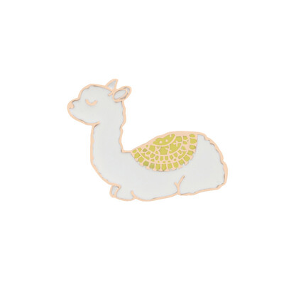 

Cute Lama Glama Alpaca Sheep Brooches Animal Enamel Badges Clothes Pins Label