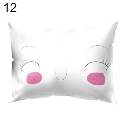 

Cute Facial Expression Pillow Case Cushion Cover Sofa Bed Car Cafe Office Decor
