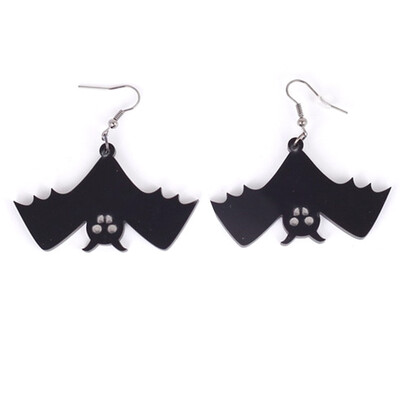 

Women Girl&39S Vintage Retro Fashion Halloween Bat Hook Earring Halloween Bat Necklace