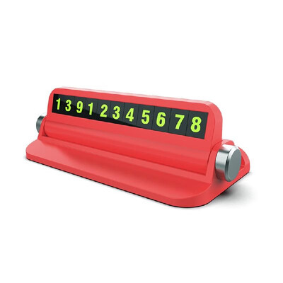 

Multi-functional Car Temporary Parking Card with Smartphone Holder Hidden Luminous Mobile Phone Number Plate