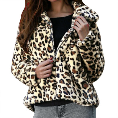 

Toponeto Fashion Women Leopard Print Long Sleeve Coats Vintage Outwear Cardigan Tops