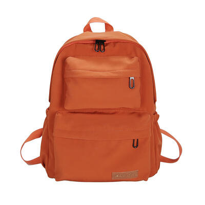 

Simple Dual-pocket Canvas Backpack Casual Large Capacity Schoolbag For Students