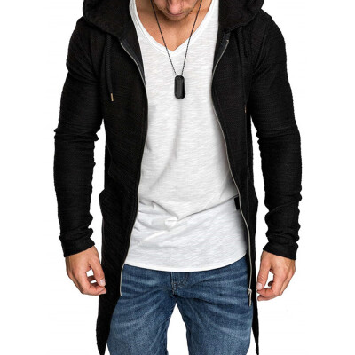 

Mens Plain Long Sleeve Zipper Jacket Coat Sweatshirt Hoodies Casual Top Outwear