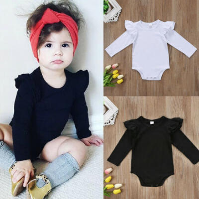 

Newborn Toddler Baby Girl Long Sleeve Bodysuit Romper Jumpsuit Outfits Clothes