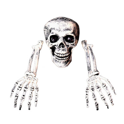 

Halloween Skull Decor Prop Skeleton Head Plastic Halloween Day Coffee Bars Ornament Party Decoration Drop shipping