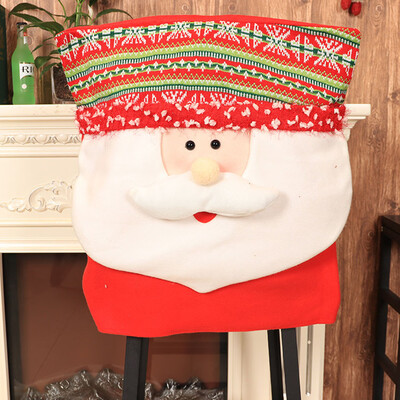 

〖Follure〗Christmas Santa Claus Chair Back Cover Snowman Hat Dinner Table Party Decor