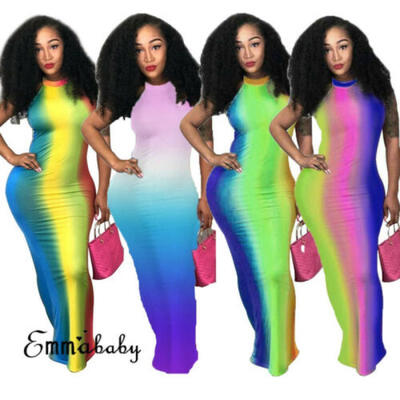 

Womens Ladies Boho Long Maxi Dress Evening Party Beach Bodycon Dresses Sundress