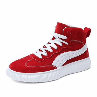 

Mens Boots Fashion Men Shoes Light Sports Casual Shoes For Men Winter Boots Men high shoes Grey Red Black Size 39-44