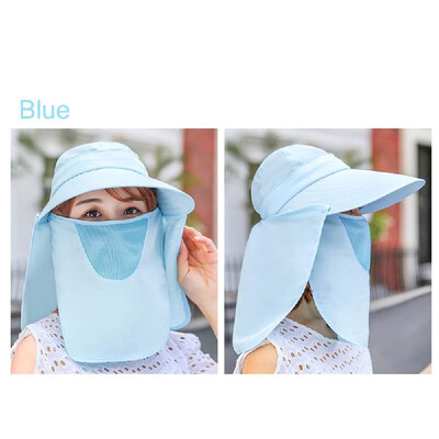 

Outdoor 360° Sun Protection Wide Brim Sun Hat UV Protection Cap with Detachable Neck Face Flap Cover for Fishing Hiking Camping Cl