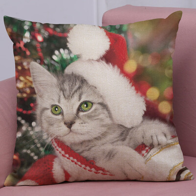 

Gobestart New Christmas Cotton Linen Pillow Case Sofa Cushion Cover Home Decor