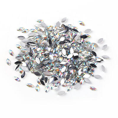 

Gorgeous Sharp Tip Nail Art Rhinestone AB Colorful DIY Manicure Decor Charm