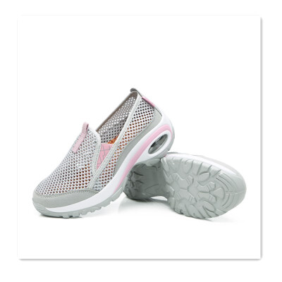 

New outdoor mesh increased shoes breathable mesh sports sets of feet non-slip walking shoes summer travel shoes cushions wedges ro