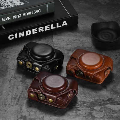 

High-quality PU Leather Camera Bag Case Fullbody Cover with Adjustable Neck Strap for Sony RX100M2 RX100M3 RX100M4 RX100M5 Came