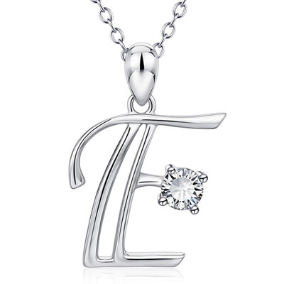 

Initial Necklace 925 Sterling Silver Letters 26 Alphabet Pendant Necklace