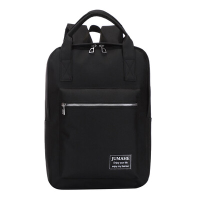 

Tailored Large Capacity Solid Color Waterproof Nylon Casual Backpack School Bag