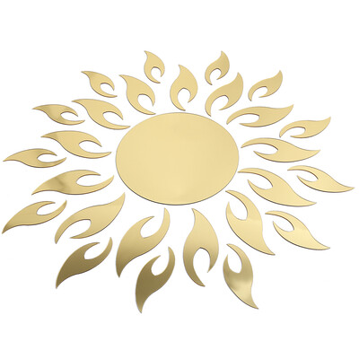 

DIY Sunflower Mirror Effect Wall Sticker Bedroom Home Decoration