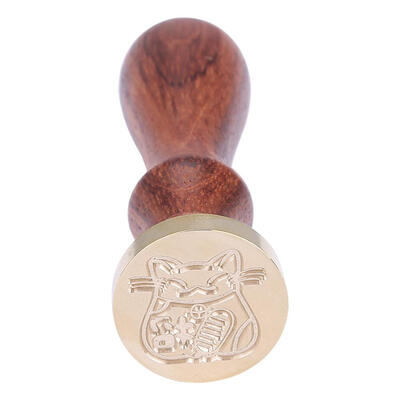 

Antique Cat Plant Sealing Wax Stamp Ancient Post Decorative Seal Stamp Gift