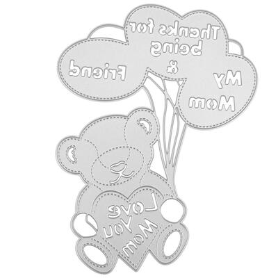 

Bear Letter Cutting Dies Stencils Scrapbook Embossing DIY Craft Album Card