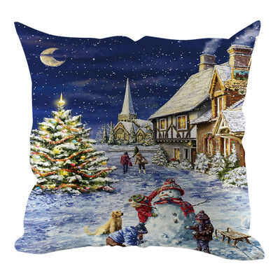 

Tailored Christmas Pillow Cover Pillowcases Decorative Sofa Cushion Cover Home Decoration