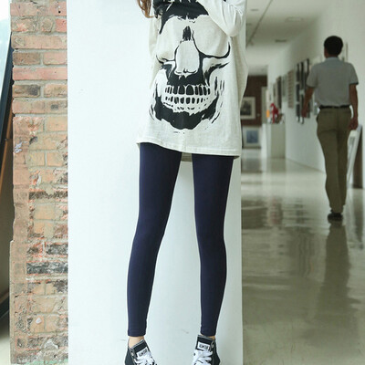 

Womens Cropped Pants Leggings Stretchy Slim Fit Plus Size Solid Color Trousers