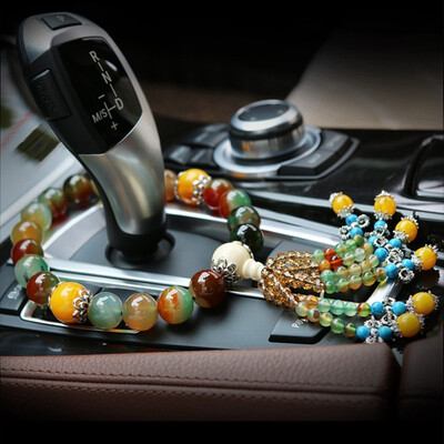 

Car jewelry car pendant Buddha beads gear beads inside the pendant dragon patterns stone agate beads pendant