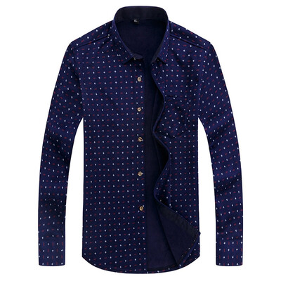 

Tailored Fashion Mens Casual Print Pliad Slim Long Sleeve Shirt Blouse Tops