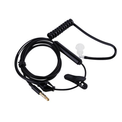 

35mm Air Tube Headset Anti-radiation Stereo Earphone for iPhone Black