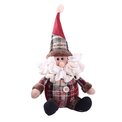

Christmas Doll Santa Claus Snowman Reindeer Xmas Tree Hanging Ornament Decor