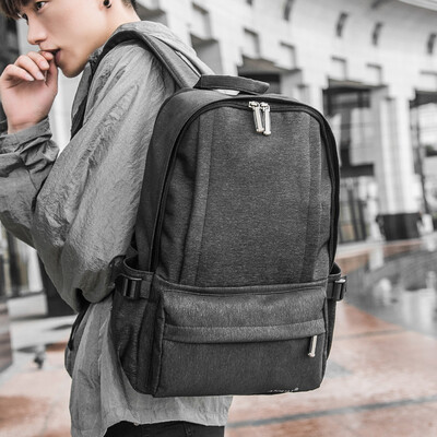 

Mens backpacks fashion PU leather shoulder bags Korean business leisure travel tide women bags student bags