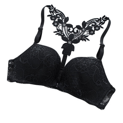 

Toponeto Women Front Buckle Non-steel Bra Sexy Collection Lace Adjustable Underwear