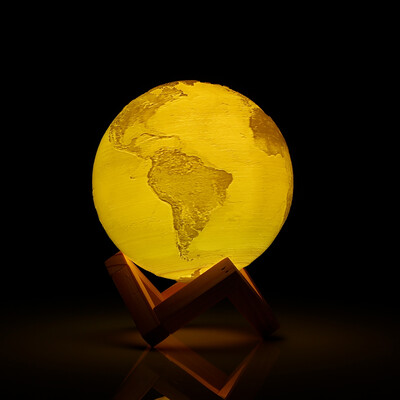 

3D Printing 16 Colors Earth Light Dimmable Desk Decorative Lamp with Remote Control