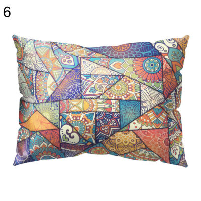 

Mandala Plaid Triangle Pillow Case Cushion Cover Sofa Bed Car Cafe Office Decor