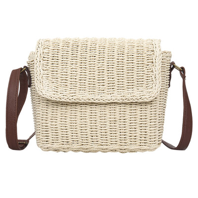 

Tailored Womens Fashion Straw Woven Bag Solid Color Handbag Multi-Function Shoulder Bag