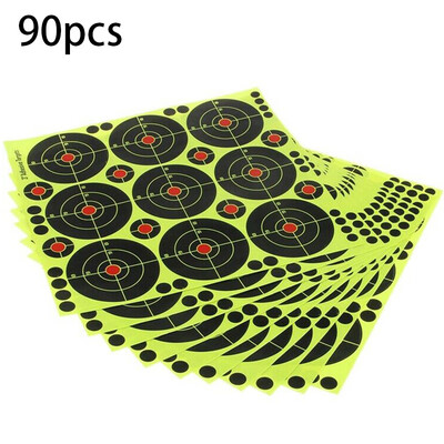 

90pcs Shooting Targets Reactive Splatter Glow Florescent Paper Target Practice