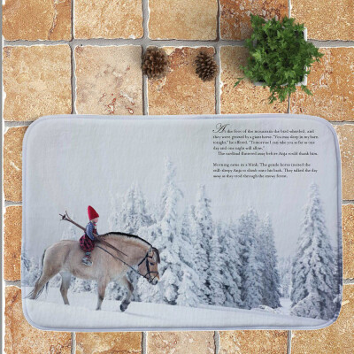 

Gobestart Merry Christmas Welcome Doormats Indoor Home Carpets Decor 40x60CM