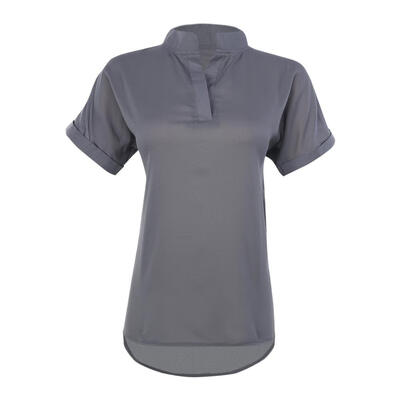 

Casual Women Chiffon Blouses V-Neck Short Sleeve Irregular Tops Shirts