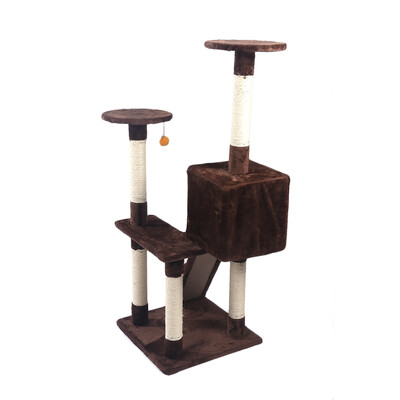 

19" Cat Tree Tower Scratching Post House Bed Furniture For Play with Toy