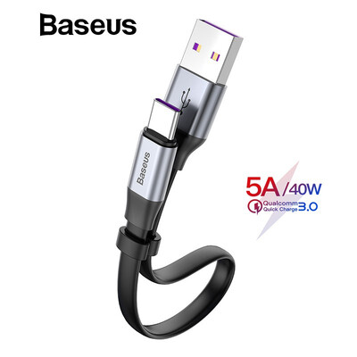 

Baseus 023m Portable 40W Flash Charge USB Type C Cable For Huawei P30 P20 Mate 20 P10 Pro 5A Fast Charging Charger