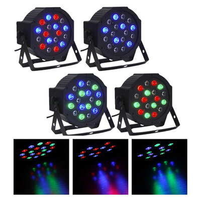 

Ktaxon 24W 18-RGB LED Light DJ PAR Stage Lighting Party Lights AC 100-240V Black