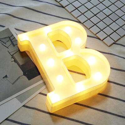 

DIY English Letter B LED Night Light Symbol Modeling Lamp For BirthdayWeddingMarriage Proposal Decor